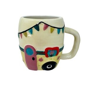 Natural Life Square Mug Trailer Camper This Is My Happy Place Cup 3D Multicolor